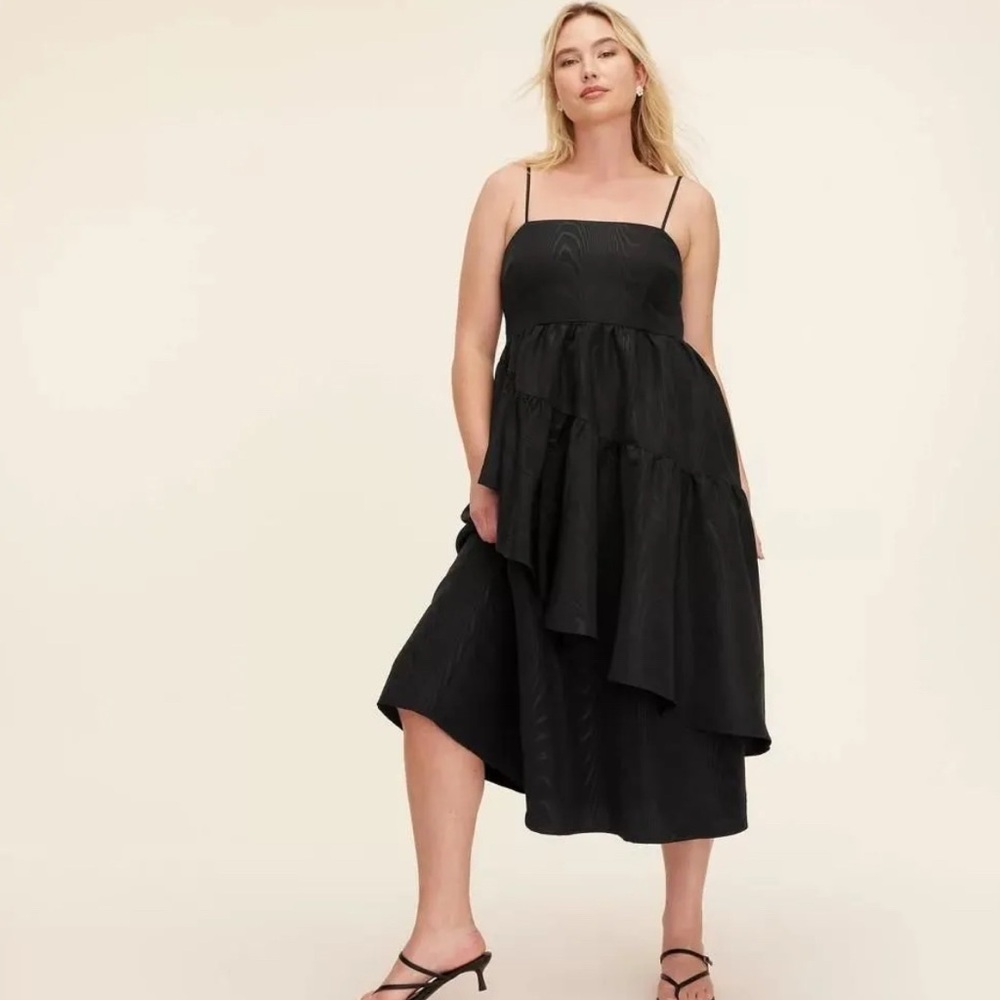 D122 Kate Spade Size XS  Tiered Ruffle MIDI Tank Dress